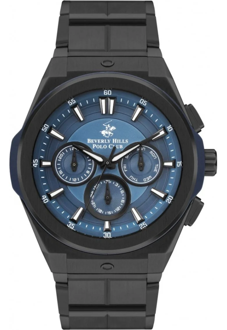 Ceas de barbati BEVERLY HILLS BP3406X.690 in nuanta de albastru in stil fashion, cadou ideal