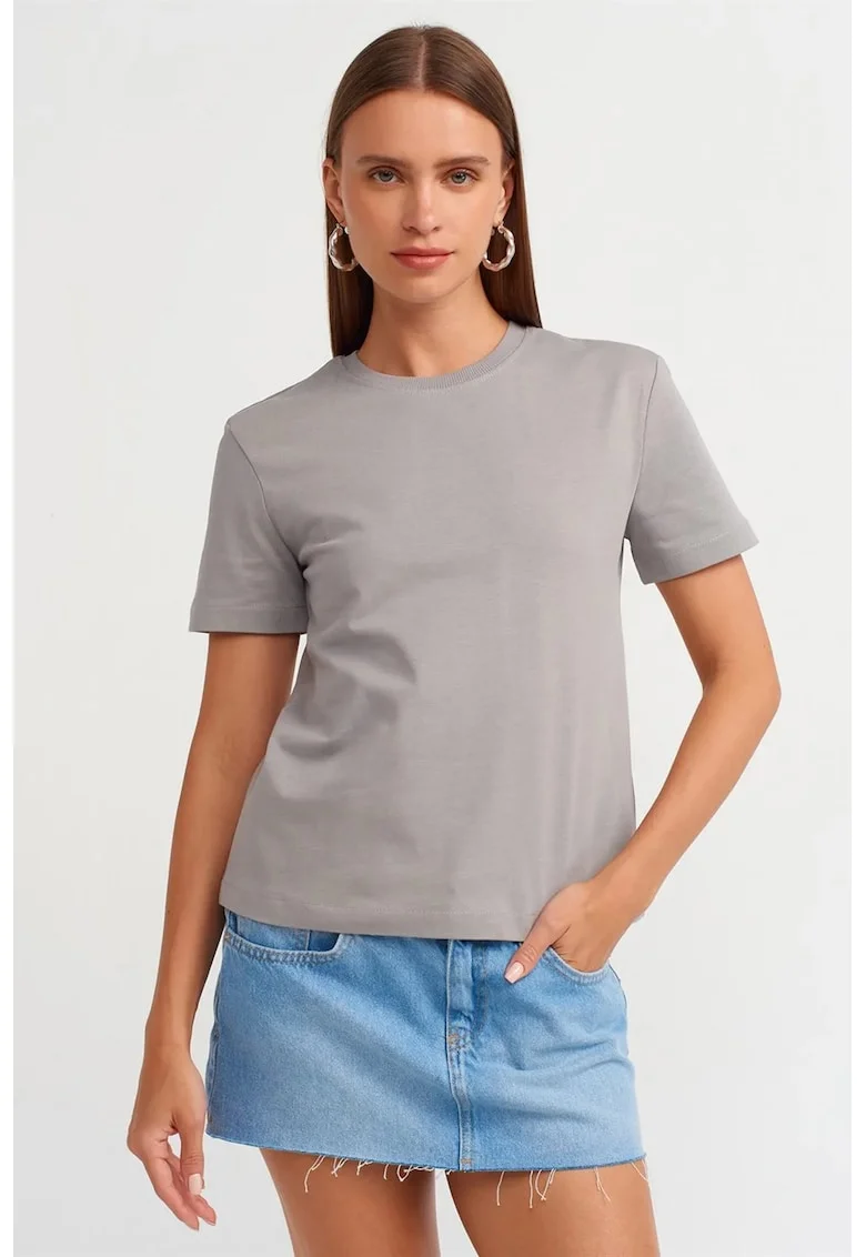 Tricou dama,  tricou din bumbac, gri deschis