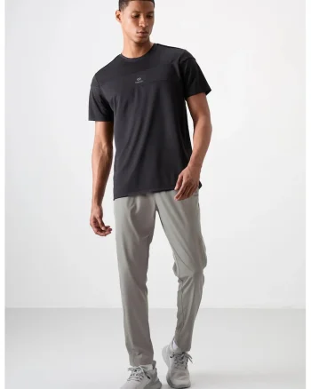 Pantaloni de trening, Barbati, Pantaloni de trening TOMMY pentru barbati, cu croiala dreapta, fara cusaturi, Gri deschis,