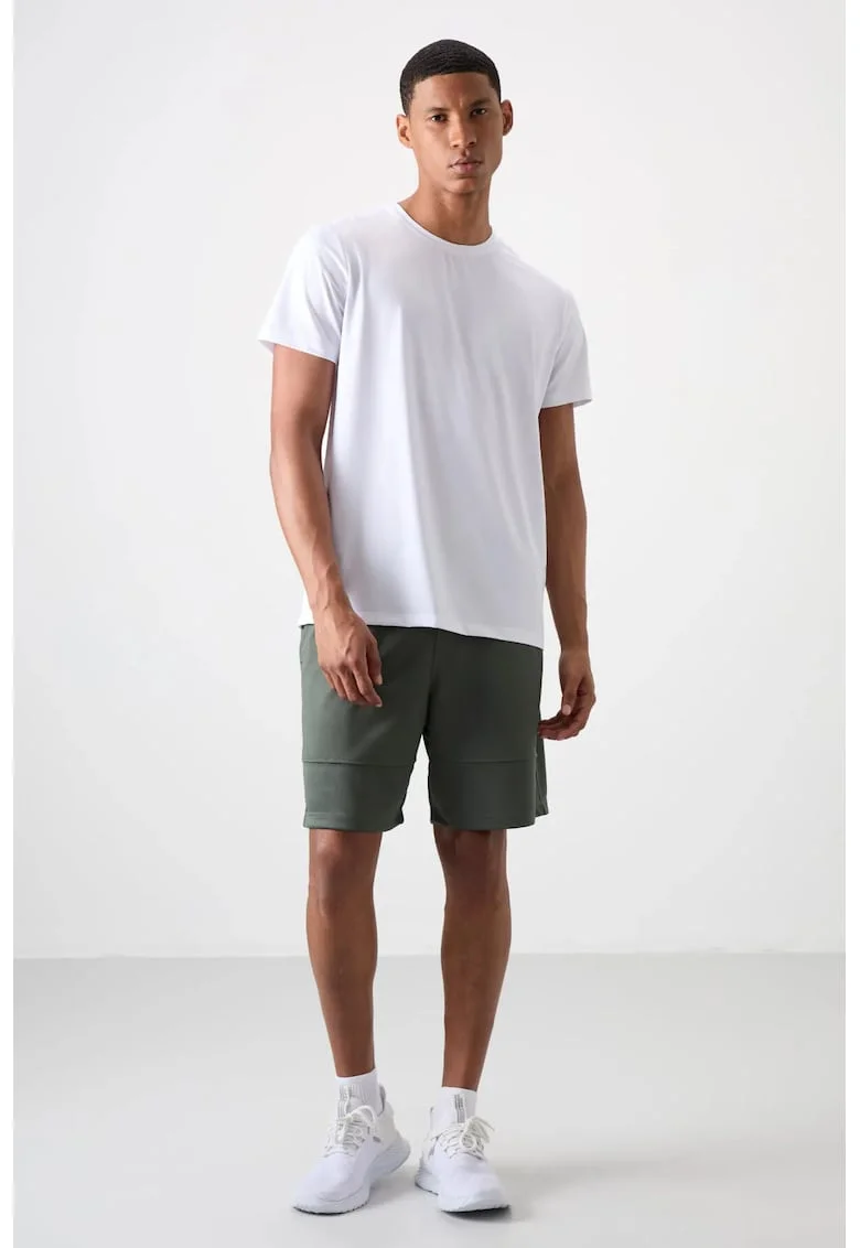 Pantaloni scurti, Barbati, Pantaloni scurti de trening uni TOMMY pentru barbati, Verde Kaki,