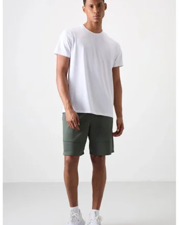 Pantaloni scurti, Barbati, Pantaloni scurti de trening uni TOMMY pentru barbati, Verde Kaki,