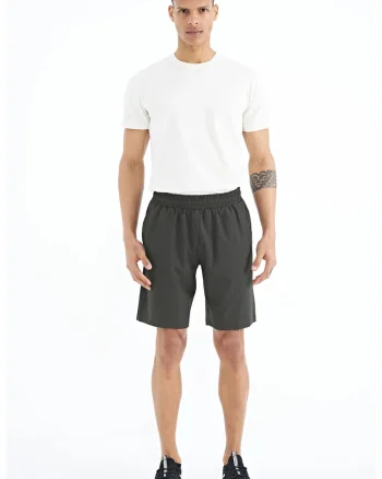 Pantaloni scurti, Barbati, Pantaloni scurti TOMMY pentru croiala picior larg, Gri carbune,