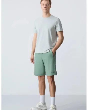 Pantaloni scurti, Barbati, Pantaloni scurti din jerseu TOMMY pentru barbati, Regular Verde salvie,