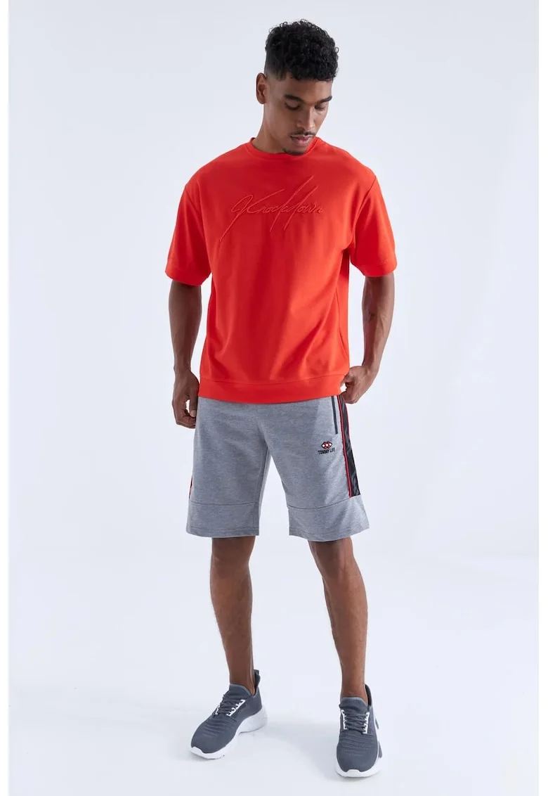 Pantaloni scurti, Barbati, Pantaloni scurti TOMMY jerseu cu Gri,