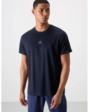 Tricou barbati,  croiala regulara, guler rotund, bleumarin, poliester