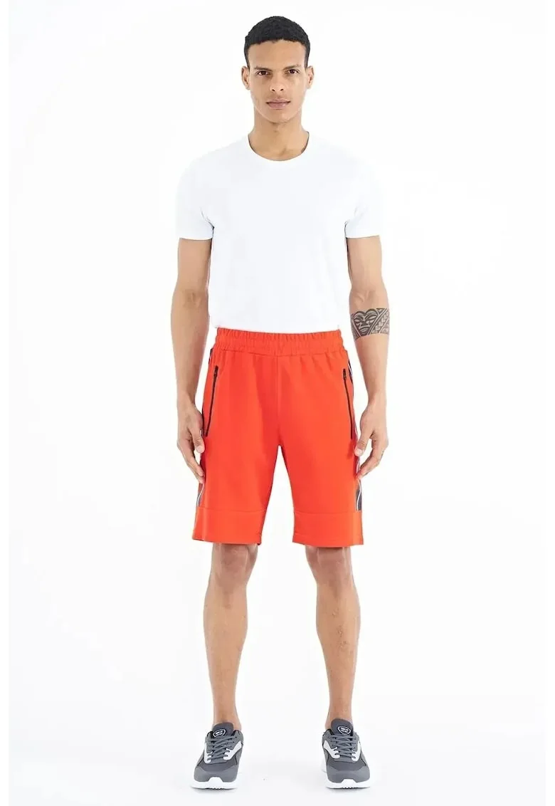 Pantaloni scurti, Barbati, Pantaloni scurti TOMMY din jerseu cu snur, Portocaliu