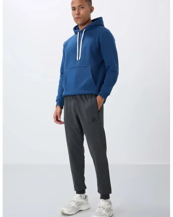 Pantaloni de trening, Barbati, Pantaloni de trening TOMMY pentru barbati cu buzunar cu fermoar, Gri carbune, Gri antracit