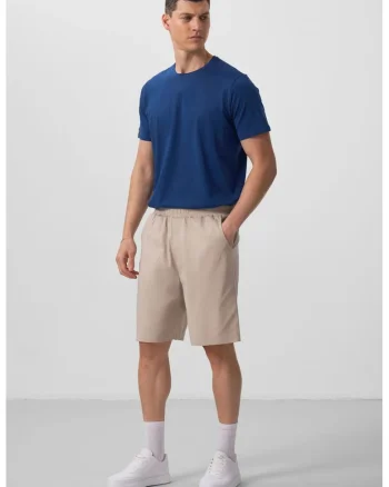Pantaloni scurti, Barbati, Pantaloni scurti chino tesuti TOMMY pentru barbati, Bej Natural,