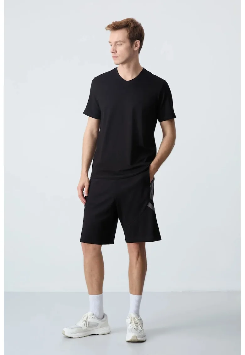 Pantaloni scurti, Barbati, Pantaloni scurti de trening din fleece TOMMY pentru barbati, Negru,