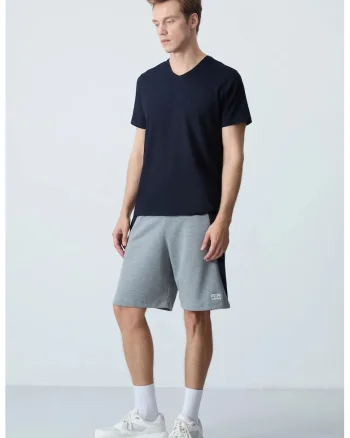 Pantaloni scurti, Barbati, Pantaloni scurti de trening din amestec de bumbac TOMMY pentru barbati, Gri,