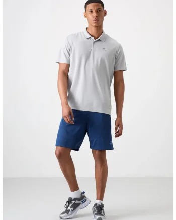 Pantaloni scurti, Barbati, Pantaloni scurti de trening din poliester TOMMY pentru barbati, Albastru Cobalt,