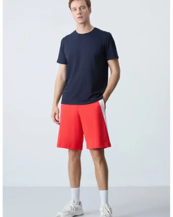 Pantaloni scurti, Barbati, Pantaloni scurti de trening din amestec de bumbac TOMMY barbati, Rosu,