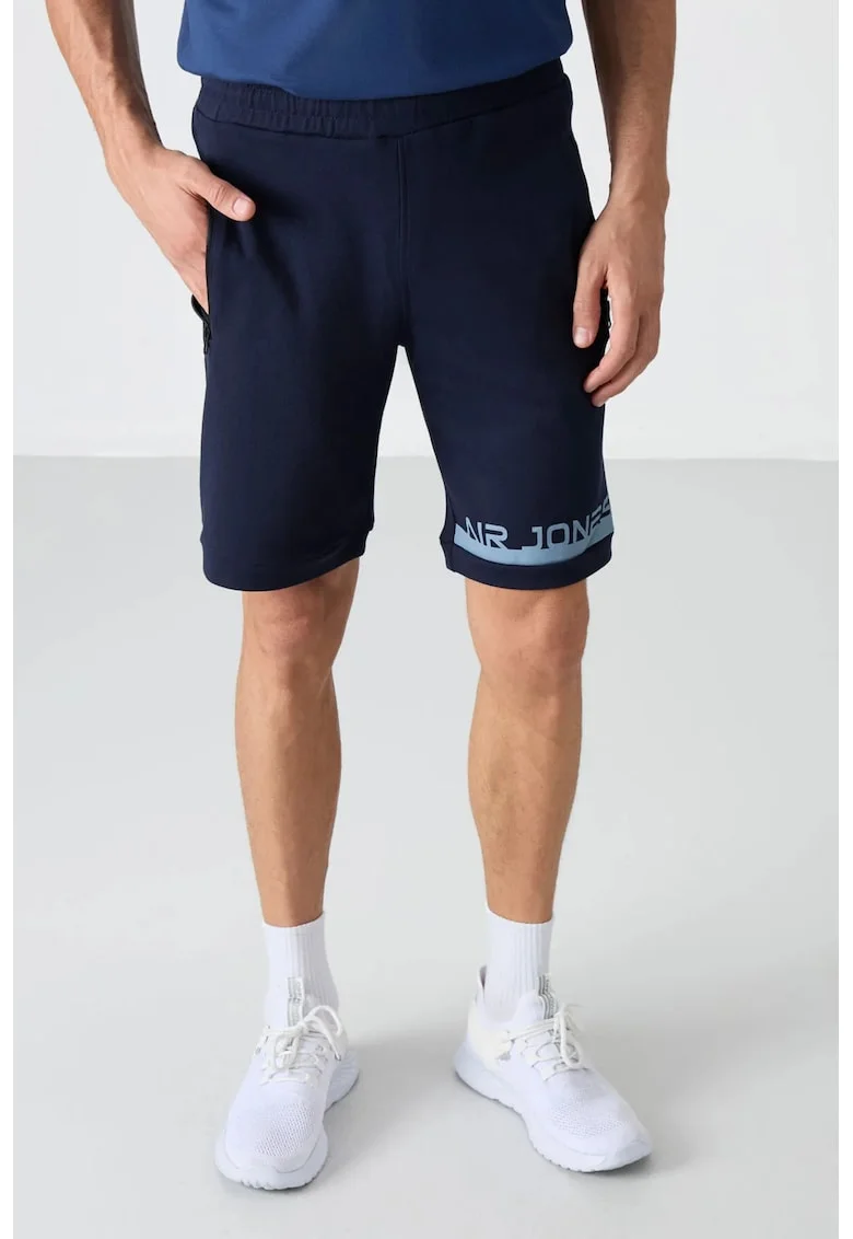 Pantaloni scurti, Barbati, Pantaloni scurti de trening din fleece TOMMY pentru barbati, Albastru marin,