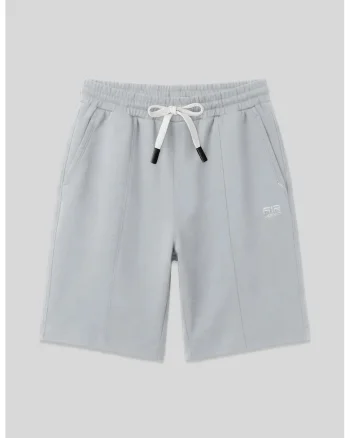 Pantaloni scurti, Barbati, TOMMY Pantaloni scurti de trening din amestec de bumbac pentru barbati, Gri deschis, 2XL INTL,