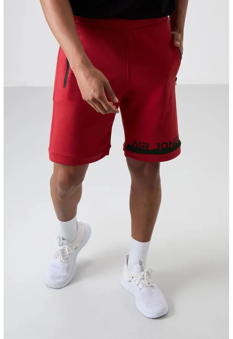 Pantaloni scurti, Barbati, Pantaloni scurti de trening din fleece TOMMY pentru barbati, Rosu,