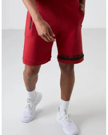 Pantaloni scurti, Barbati, Pantaloni scurti de trening din fleece TOMMY pentru barbati, Rosu,