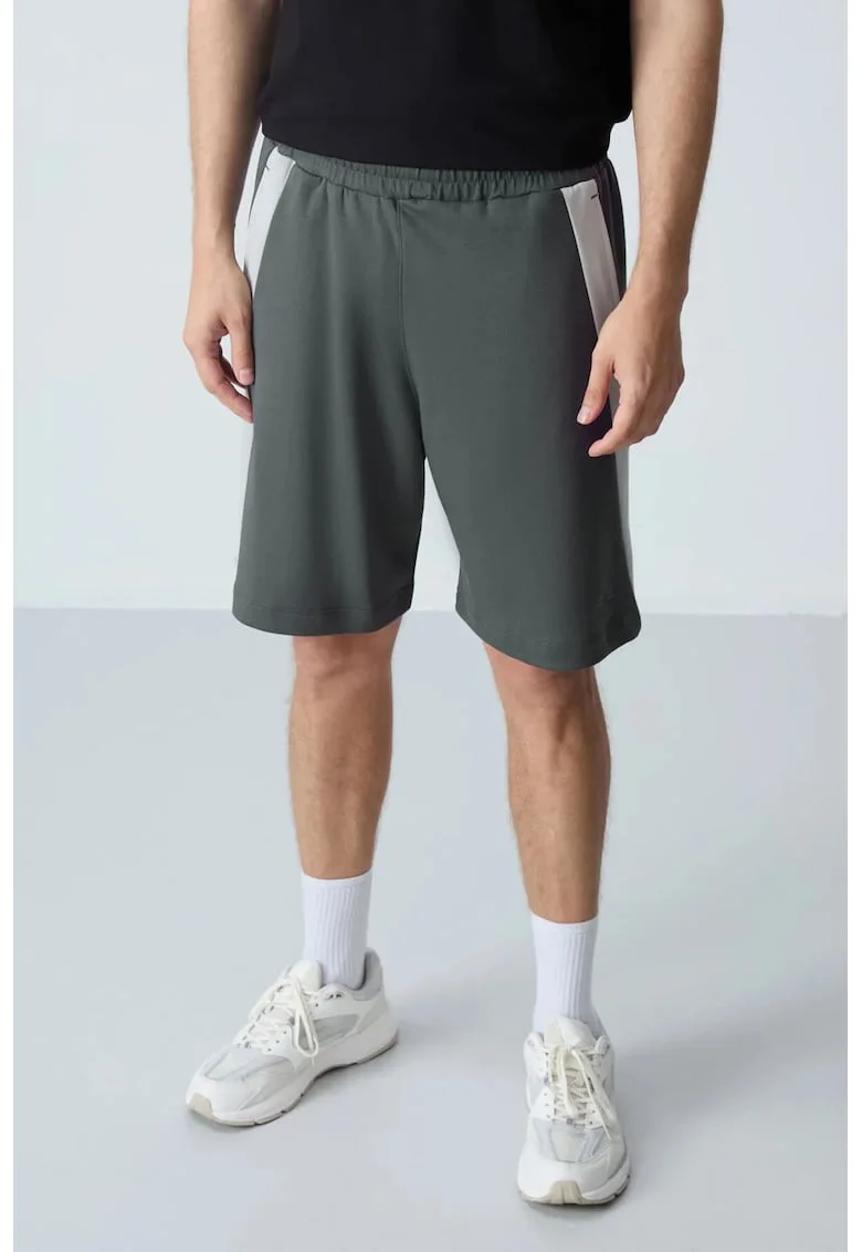 Pantaloni scurti, Barbati, Pantaloni scurti de trening din amestec de bumbac TOMMY pentru barbati, Gri antracit