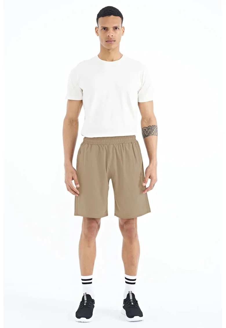 Pantaloni scurti, Barbati, Pantaloni scurti TOMMY pentru cu croiala picior larg, Verde Kaki,