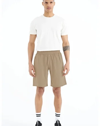 Pantaloni scurti, Barbati, Pantaloni scurti TOMMY pentru cu croiala picior larg, Verde Kaki,