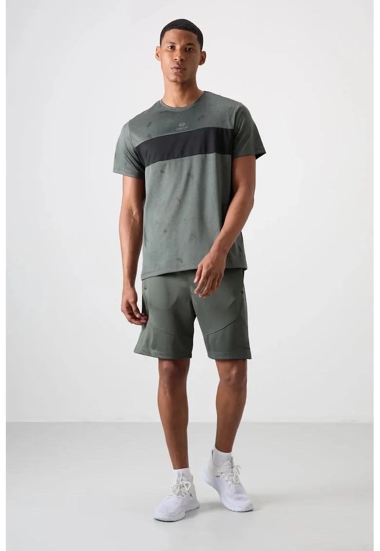 Pantaloni scurti, Barbati, Pantaloni scurti de trening din poliester TOMMY pentru barbati, Gri ardezie,