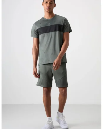 Pantaloni scurti, Barbati, Pantaloni scurti de trening din poliester TOMMY pentru barbati, Gri ardezie,