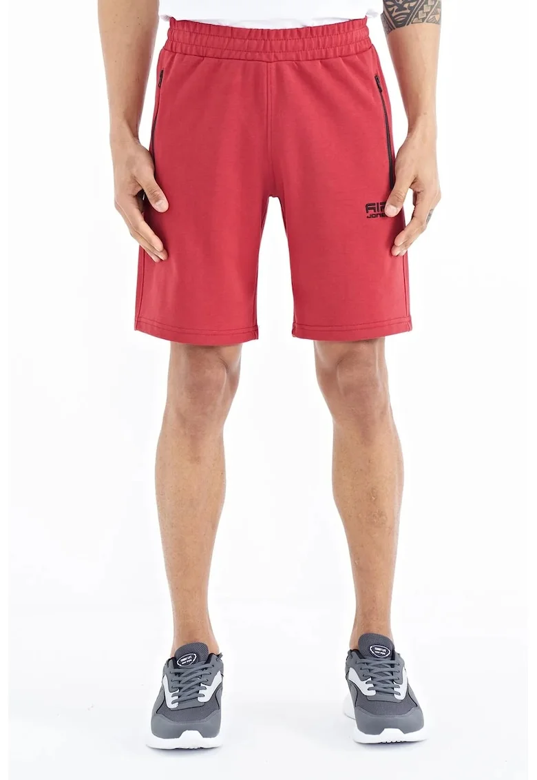Pantaloni scurti, Barbati, Pantaloni scurti de trening din bumbac-poliester TOMMY pentru barbati, Rosu, Rosu