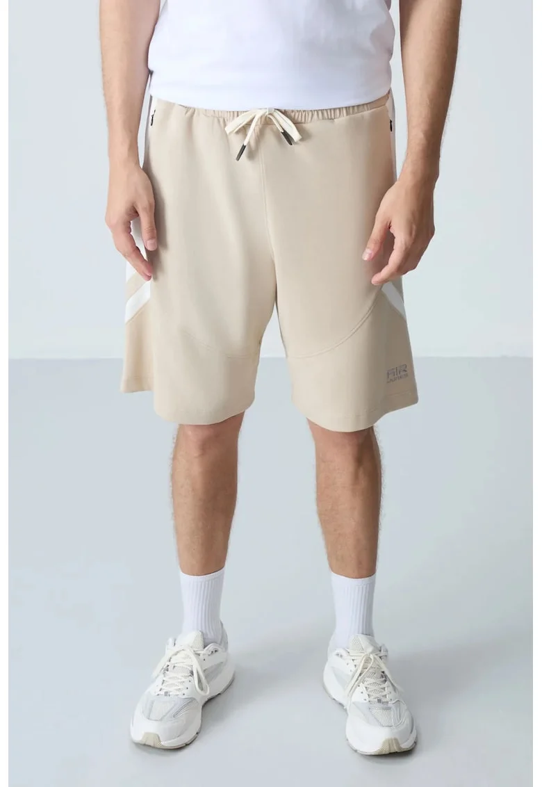 Pantaloni scurti, Barbati, Pantaloni scurti de trening din fleece TOMMY pentru barbati, Bej Natural