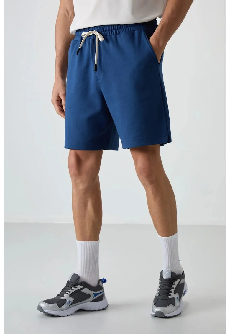 Pantaloni scurti, Barbati, Pantaloni scurti de trening TOMMY din bumbac-poliester barbati, Albastru