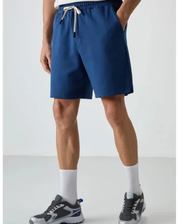 Pantaloni scurti, Barbati, Pantaloni scurti de trening TOMMY din bumbac-poliester barbati, Albastru