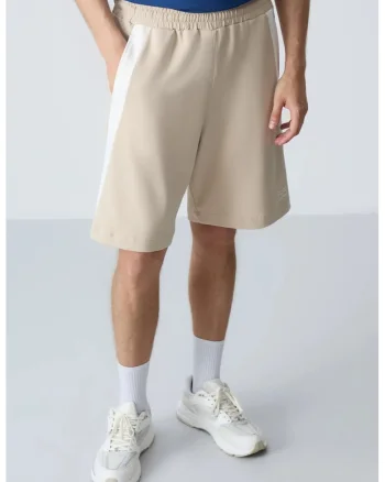 Pantaloni scurti, Barbati, Pantaloni scurti de trening din amestec de bumbac TOMMY pentru barbati, Gri deschis, Bej Natural