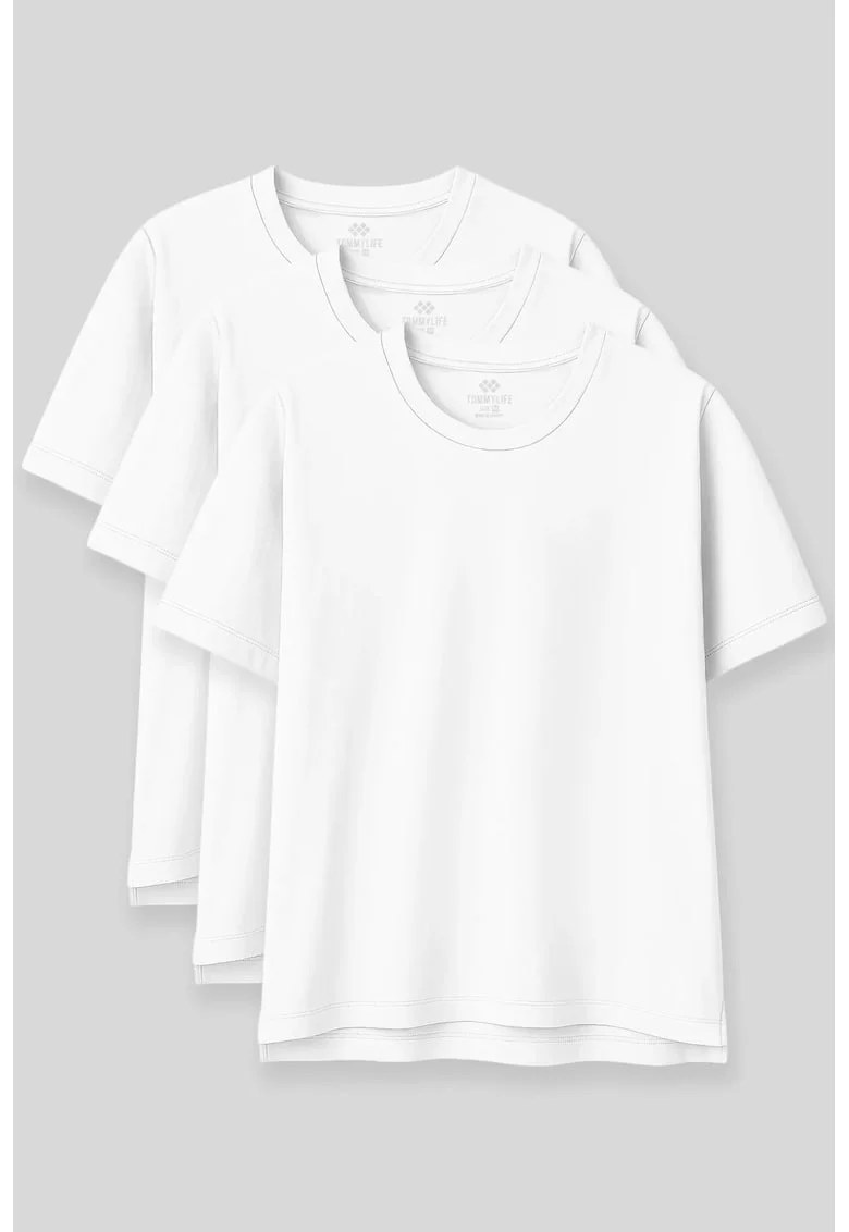 Tricouri dama,  tricou supradimensionat, alb, bumbac-modal