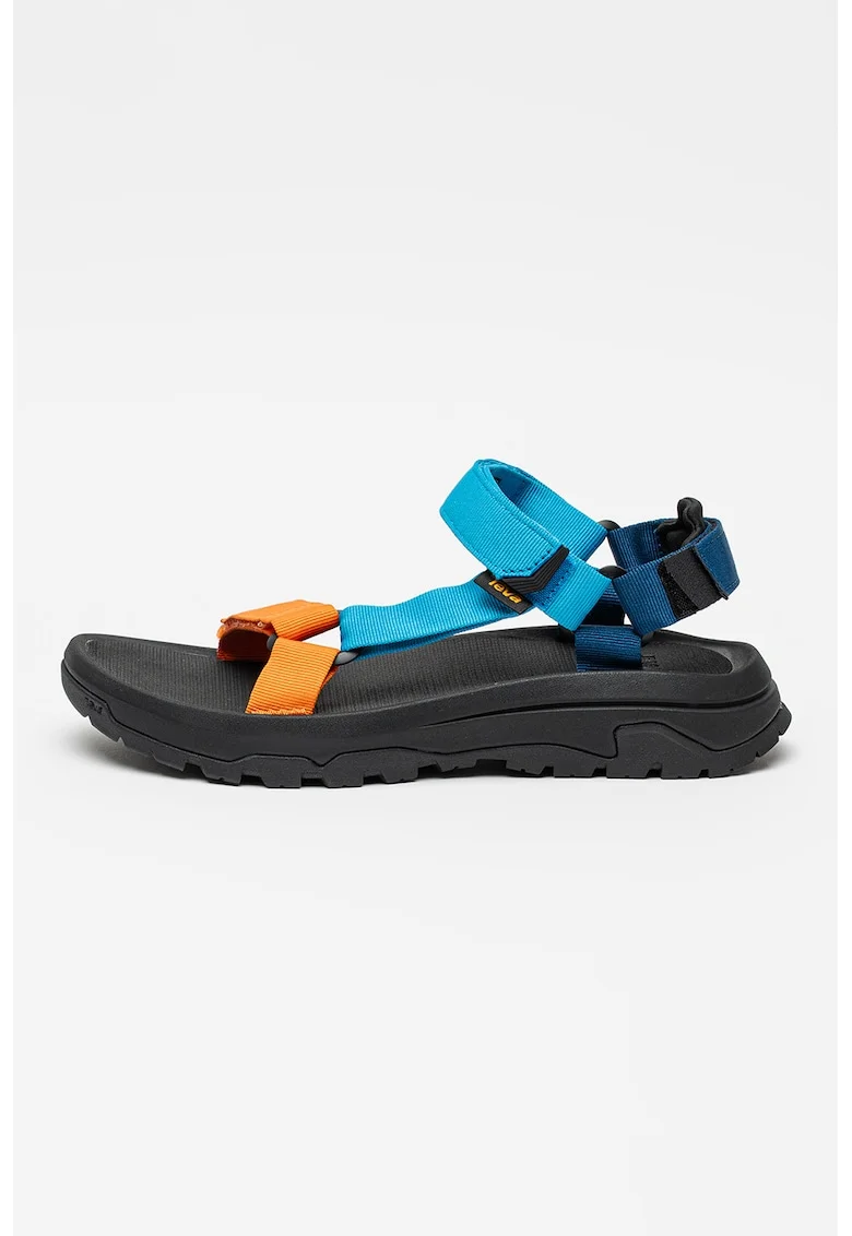 Sandale cu inchidere velcro Hurricane, Portocaliu neon/Albastru