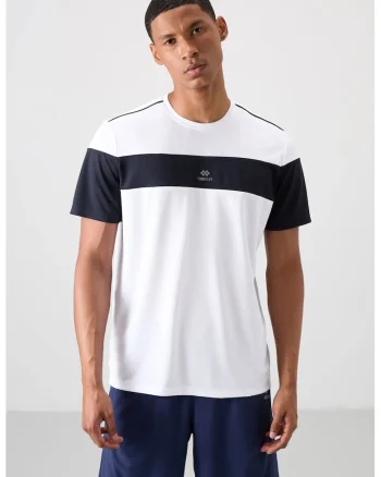 Tricou  barbati, guler rotund, blocuri de culoare, bumbac