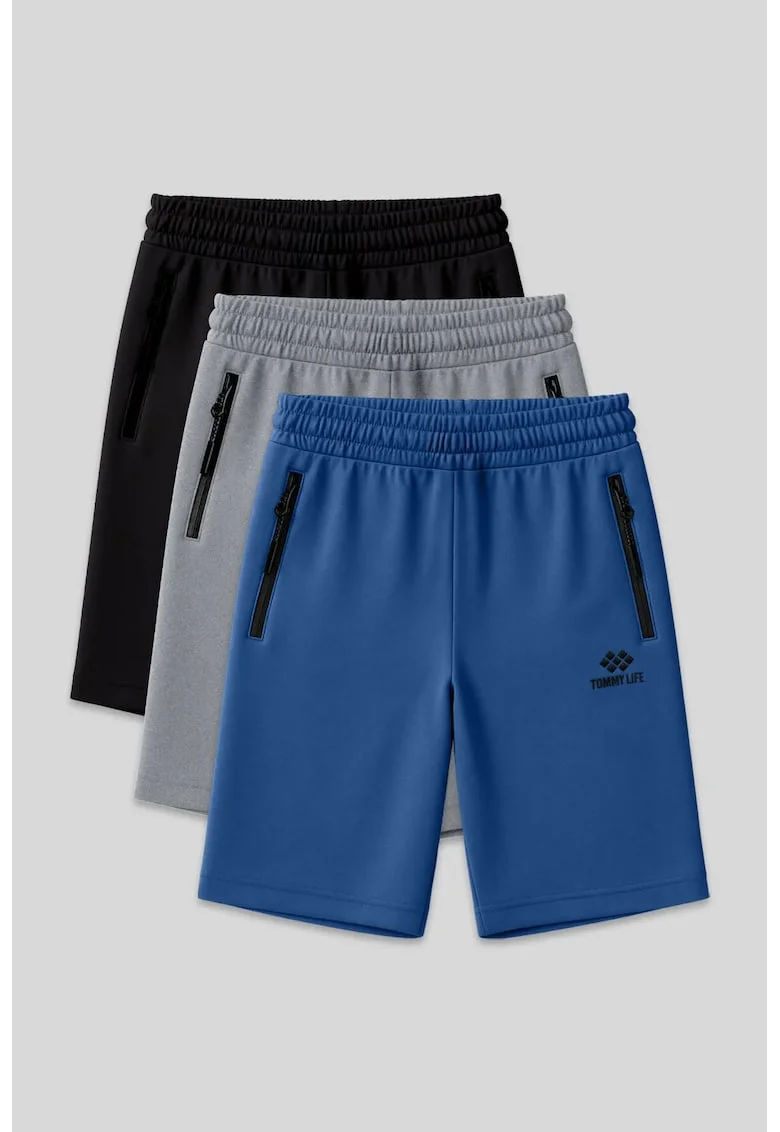Pantaloni scurti, Barbati, Pantaloni scurti din jerseu TOMMY pentru barbati, Maya Blue,