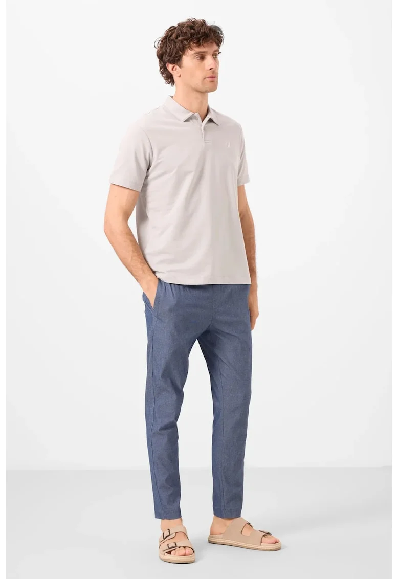 Pantaloni, Barbati, Pantaloni Chino TOMMY Gabardina Croiala Dreapta pentru Barbati, Oxford Blue,