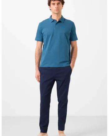 Pantaloni, Barbati, Pantaloni Chino TOMMY Gabardina Croiala Dreapta pentru Barbati, Albastru Marin, INTL,