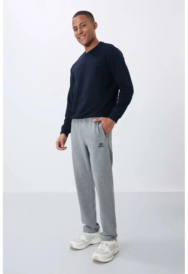Pantaloni de trening, Barbati, Pantaloni de trening TOMMY pentru barbati, croiala Gri deschis,