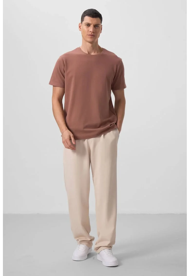 Pantaloni, Barbati, Pantaloni Palazzo cu croiala larga TOMMY pentru Bej Natural,