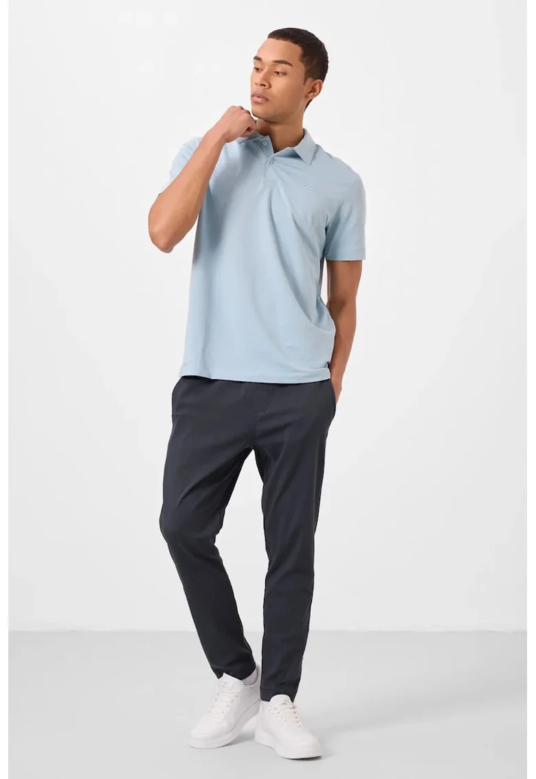 Pantaloni, Barbati, Pantaloni Chino TOMMY Gabardina Croiala Dreapta pentru Barbati, Gri Antracit,