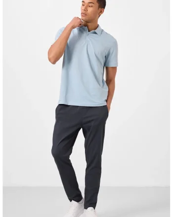 Pantaloni, Barbati, Pantaloni Chino TOMMY Gabardina Croiala Dreapta pentru Barbati, Gri Antracit,