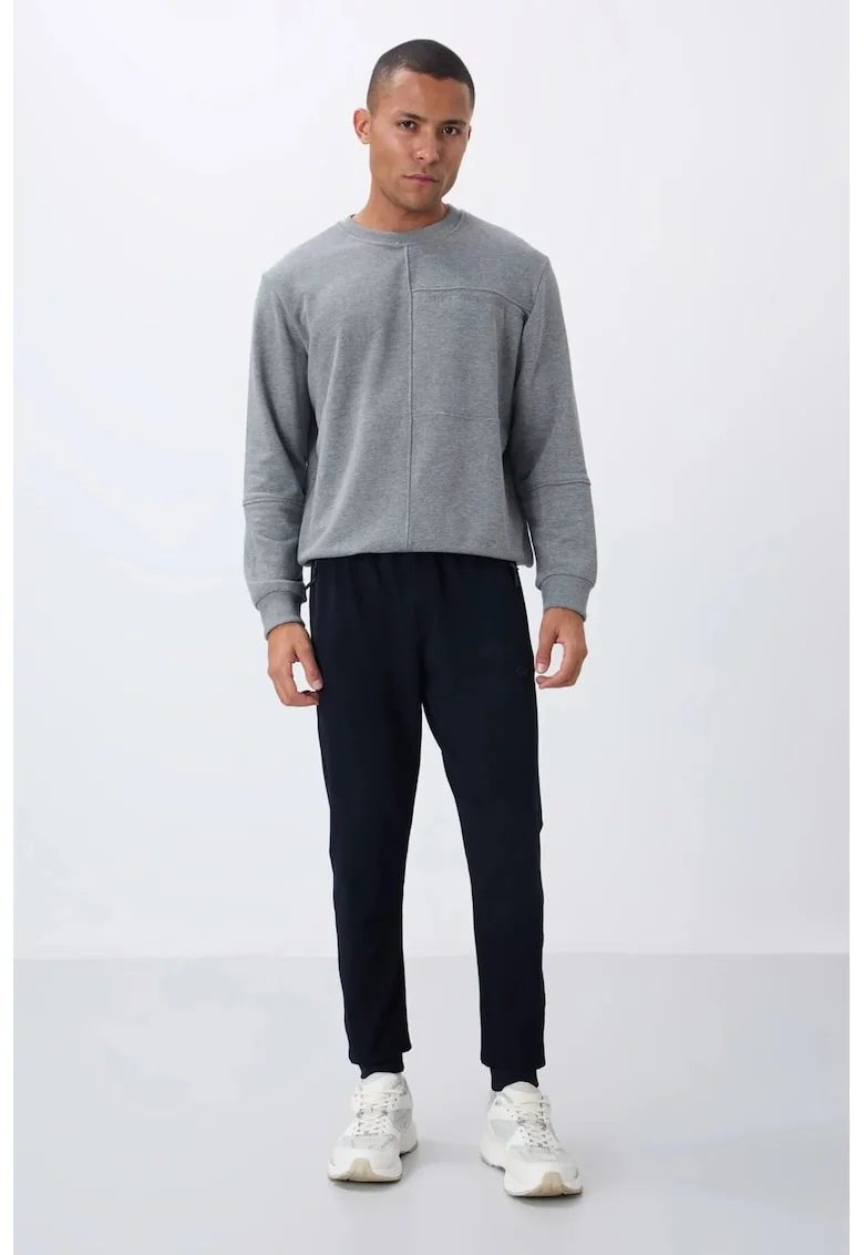 Pantaloni de trening, Barbati, Pantaloni de trening TOMMY pentru barbati cu buzunar cu fermoar, Negru,