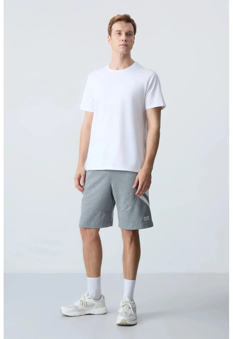 Pantaloni scurti, Barbati, Pantaloni scurti de trening din fleece TOMMY pentru barbati, Gri deschis,