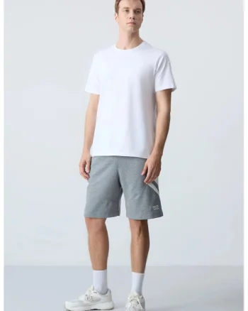 Pantaloni scurti, Barbati, Pantaloni scurti de trening din fleece TOMMY pentru barbati, Gri deschis,