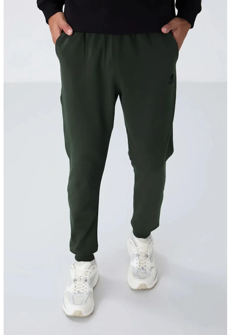 Pantaloni de trening, Barbati, Pantaloni de trening TOMMY din fleece pentru Verde Padure,