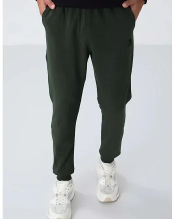Pantaloni de trening, Barbati, Pantaloni de trening TOMMY din fleece pentru Verde Padure,