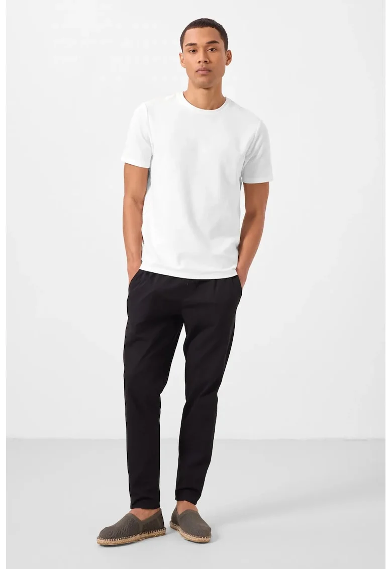 Pantaloni, Barbati, Pantaloni Chino TOMMY Gabardina Croiala Dreapta pentru Barbati, Negru,