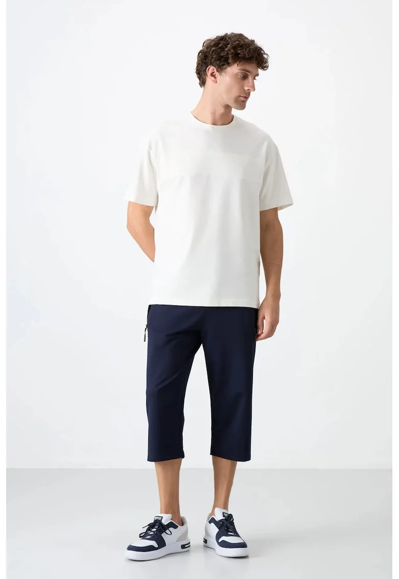 Pantaloni scurti, Barbati, Pantaloni scurti Capri ciclism TOMMY pentru barbati, Albastru marin,