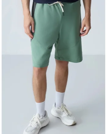 Pantaloni scurti, Barbati, Pantaloni scurti de trening din fleece TOMMY pentru barbati, Verde salvie,