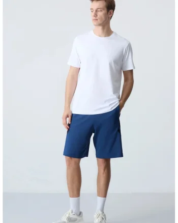 Pantaloni scurti, Barbati, Pantaloni scurti de trening din fleece TOMMY pentru barbati, Albastru marin, INTL,