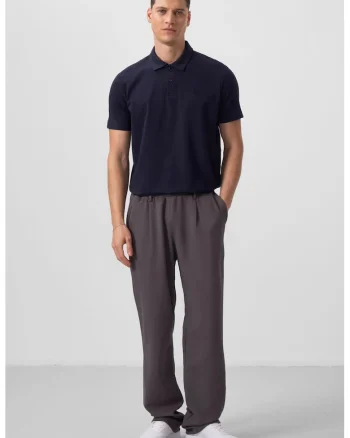 Pantaloni, Barbati, Pantaloni Palazzo cu croiala larga pentru Gri